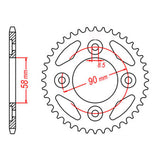 XAM Sprocket Kit Honda NBC110 Postie 420 O-Ring 14/37