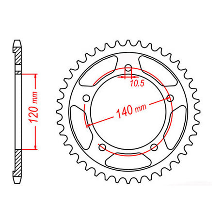 XAM Sprocket Kit Suzuki GSF1250S '07-'15 X-Ring Gold 18/43