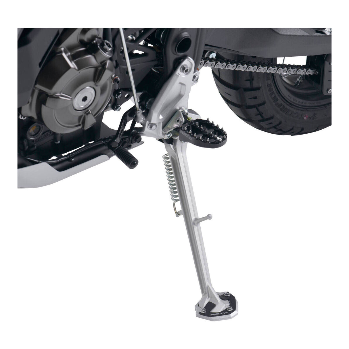 Zeta Side Stand Extender - Black / Silver - Yamaha Tenere 700 ('20-)