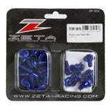 Zeta Aluminium Plastic Bolt Set - Yamaha YZ450F ('18-) 21 Piece - Blue
