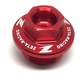 Zeta Oil Filler Plug - Kawasaki KX250 ('05-'07), KX250F / KX450F ('04-) - Red