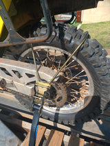 Rear Wheel Tie Down Strap System