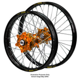 Black Excel Rims / Orange Haan Hubs Wheel Set - KTM 790/890 2019-On 21*1.85 / 18*4.25