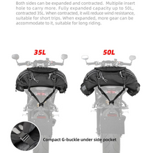 Load image into Gallery viewer, Motorcycle Tail Rear Bag 35L-50L Expandable