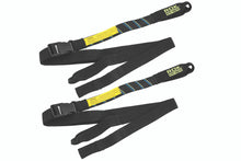 Load image into Gallery viewer, Rok Straps - Motorcycle adjustable stretch strap (Pair) Black with blue/green twist
