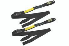 Load image into Gallery viewer, Rok Straps - Motorcycle adjustable stretch strap Black w/Reflective Strip (Pair)