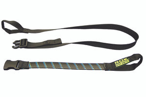 Rok Straps - Motorcycle adjustable stretch strap Black w/Reflective Strip (Pair)